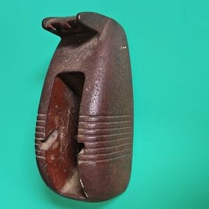 Vintage 3M Cast Iron Scotch Tape Dispenser/ Paper Weight Art Deco Whale Tail